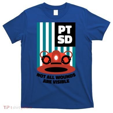 Ems Firefighter Ptsd Awareness Flag Post Traumatic Stress Meaningful Gift T-Shirt