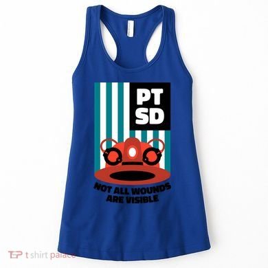 Ems Firefighter Ptsd Awareness Flag Post Traumatic Stress Meaningful Gift Women's Tank Top
