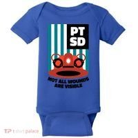 Ems Firefighter Ptsd Awareness Flag Post Traumatic Stress Meaningful Gift Baby Bodysuit thumb 0