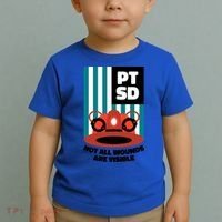 Ems Firefighter Ptsd Awareness Flag Post Traumatic Stress Meaningful Gift Toddler T-Shirt thumb 2