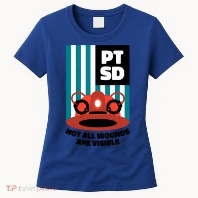 Ems Firefighter Ptsd Awareness Flag Post Traumatic Stress Meaningful Gift Women's T-Shirt