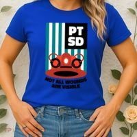 Ems Firefighter Ptsd Awareness Flag Post Traumatic Stress Meaningful Gift Women's T-Shirt thumb 2