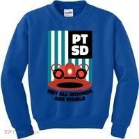 Ems Firefighter Ptsd Awareness Flag Post Traumatic Stress Meaningful Gift Kids Sweatshirt thumb 0