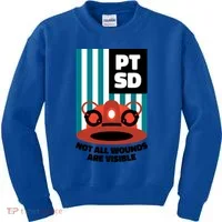Ems Firefighter Ptsd Awareness Flag Post Traumatic Stress Meaningful Gift Kids Sweatshirt thumb 0