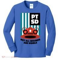 Ems Firefighter Ptsd Awareness Flag Post Traumatic Stress Meaningful Gift Kids Long Sleeve Shirt thumb 0