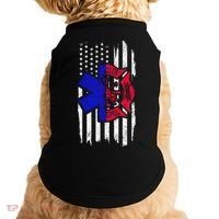 EMT Firefighter Paramedic Fireman EMS American Flag Doggie Tank thumb 0
