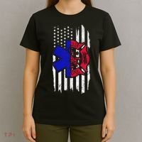 EMT Firefighter Paramedic Fireman EMS American Flag T-Shirt thumb 4