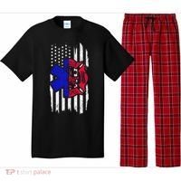 EMT Firefighter Paramedic Fireman EMS American Flag Pajama Set thumb 0