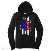 EMT Firefighter Paramedic Fireman EMS American Flag Women's Hoodie thumb 0