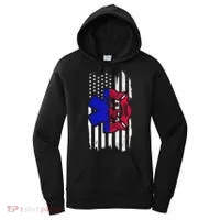 EMT Firefighter Paramedic Fireman EMS American Flag Women's Hoodie thumb 0
