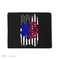 EMT Firefighter Paramedic Fireman EMS American Flag Mousepad thumb 0