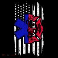 EMT Firefighter Paramedic Fireman EMS American Flag Mousepad thumb 1