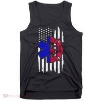 EMT Firefighter Paramedic Fireman EMS American Flag Tank Top thumb 0