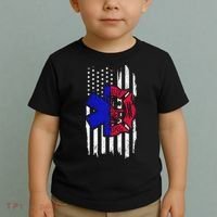 EMT Firefighter Paramedic Fireman EMS American Flag Toddler T-Shirt thumb 2