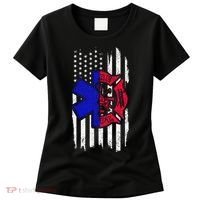 EMT Firefighter Paramedic Fireman EMS American Flag Women's T-Shirt thumb 0