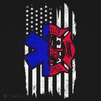 EMT Firefighter Paramedic Fireman EMS American Flag Kids T-Shirt thumb 4