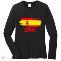 Espana Flag Spain Soccer Spain Futbol Club Support Women's Long Sleeve Shirt thumb 0