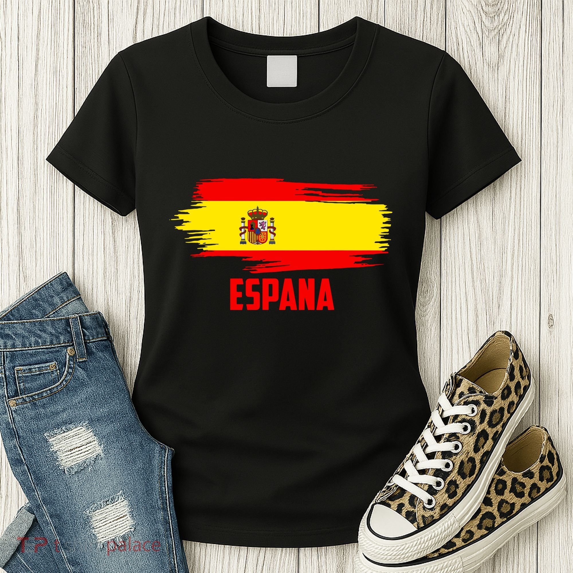 Espana Flag Spain Soccer Spain Futbol Club Support Women's T-Shirt