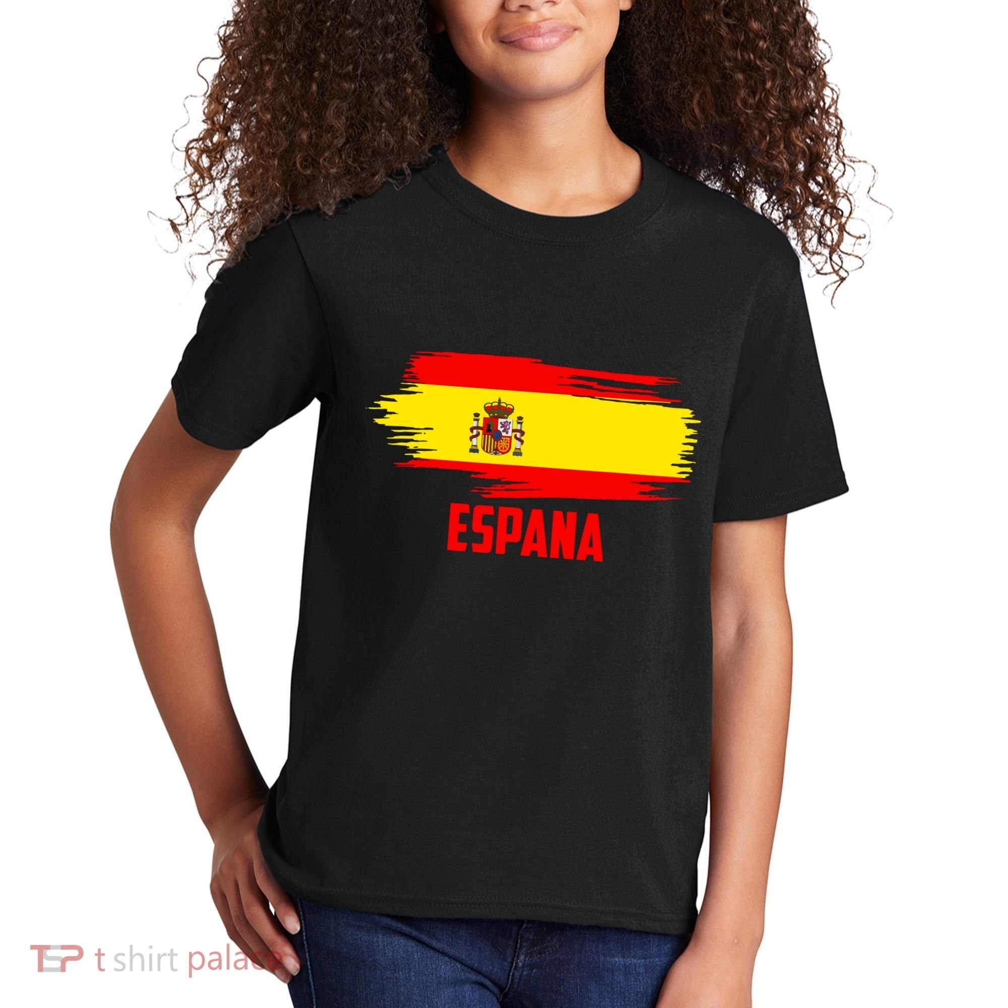 Espana Flag Spain Soccer Spain Futbol Club Support Kids T-Shirt