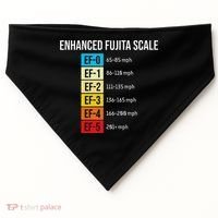 Enhanced Fujita Scale Meteorologist Meteorology Weather USA-Made Doggie Bandana thumb 0