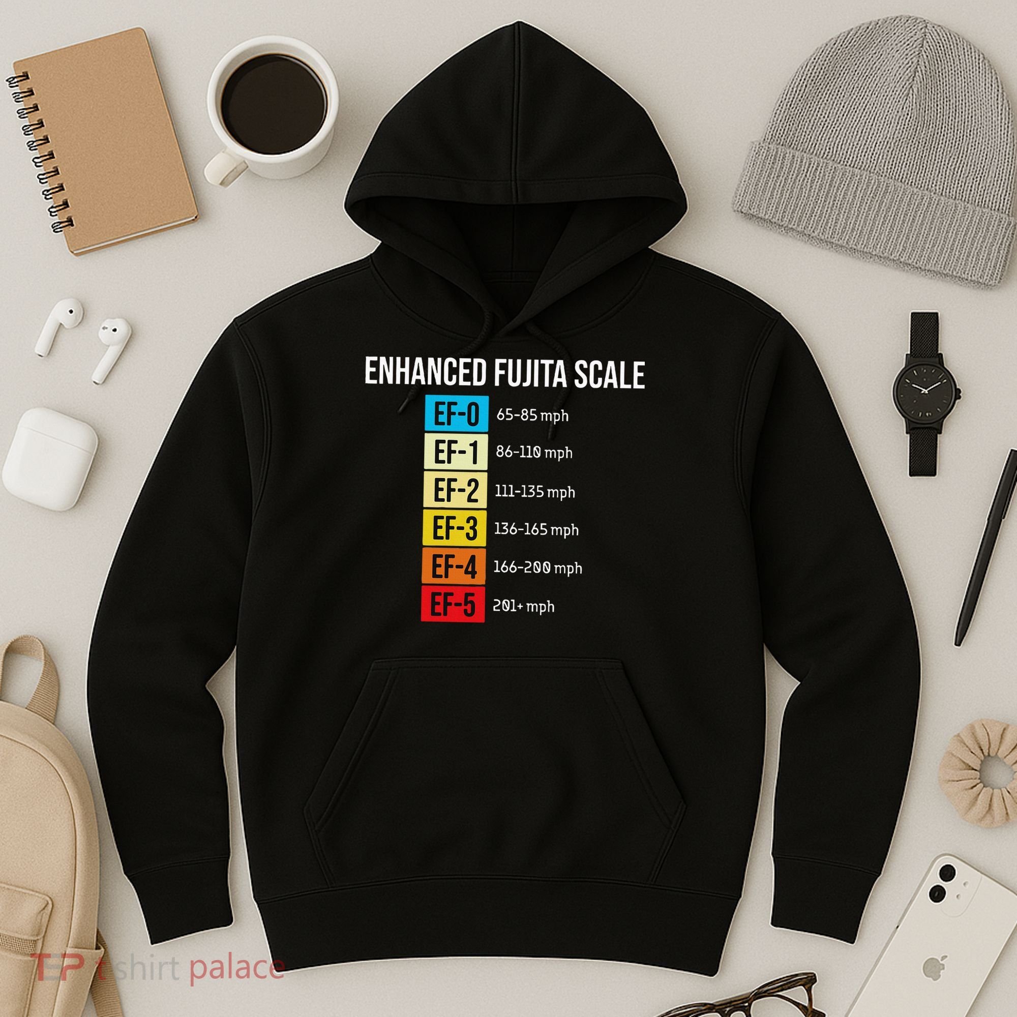 Enhanced Fujita Scale Meteorologist Meteorology Weather Hoodie