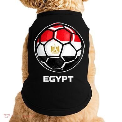 Egypt Flag Soccer Ball Vintage Doggie Tank