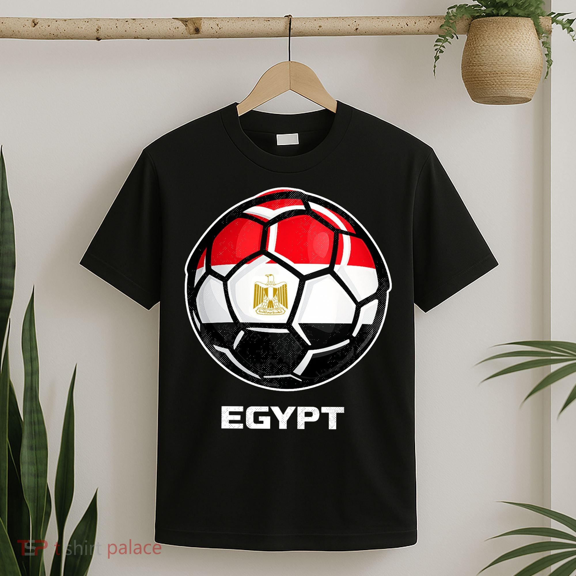 Egypt Flag Soccer Ball Vintage T-Shirt