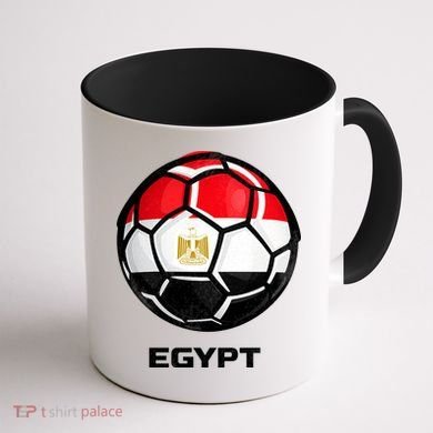 Egypt Flag Soccer Ball Vintage Coffee Mug back