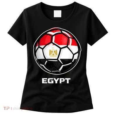 Egypt Flag Soccer Ball Vintage Women's T-Shirt
