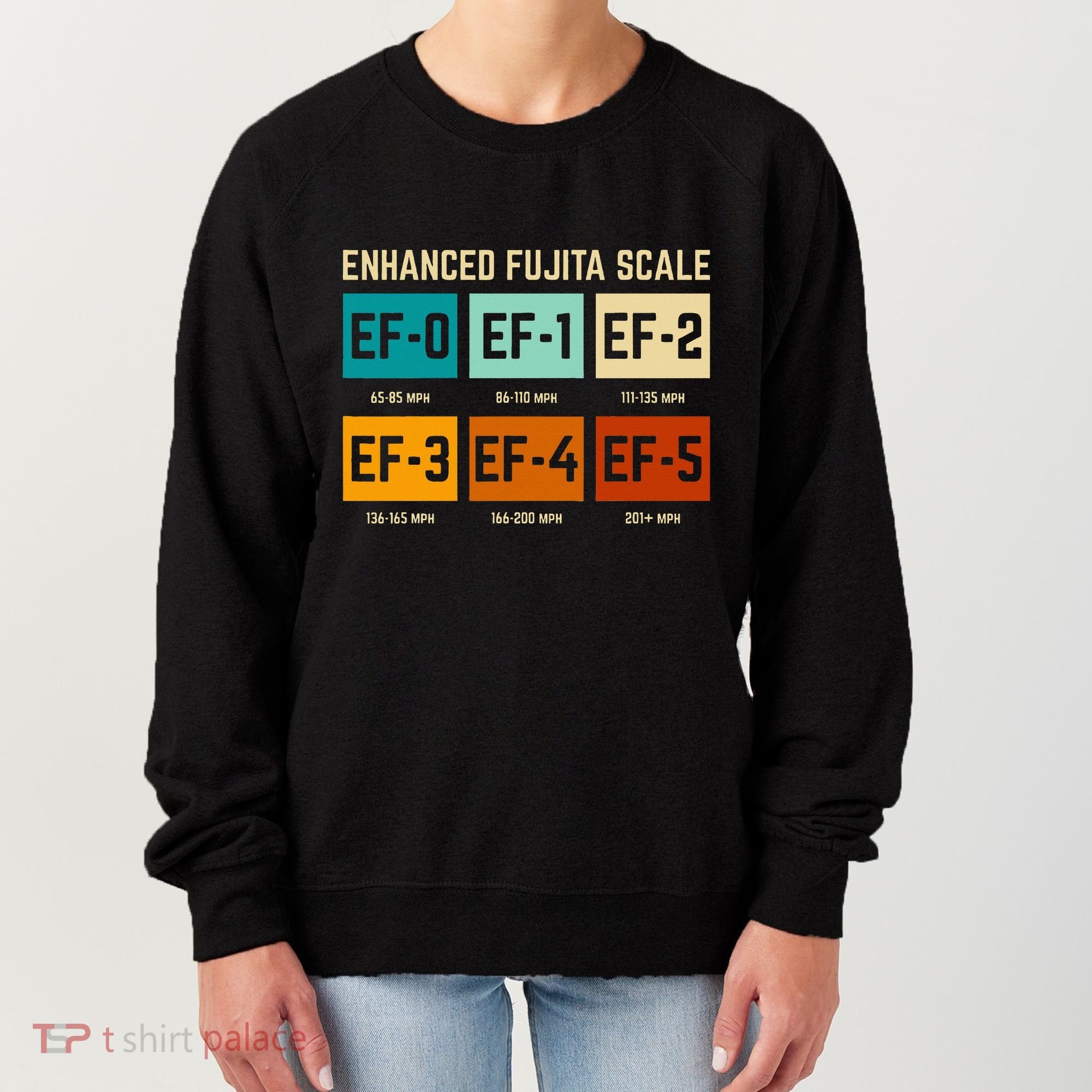 Enhanced Fujita Scale Tornado For Retro Storm Chaser Women's Sweatshirt