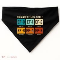 Enhanced Fujita Scale Tornado For Retro Storm Chaser USA-Made Doggie Bandana thumb 0