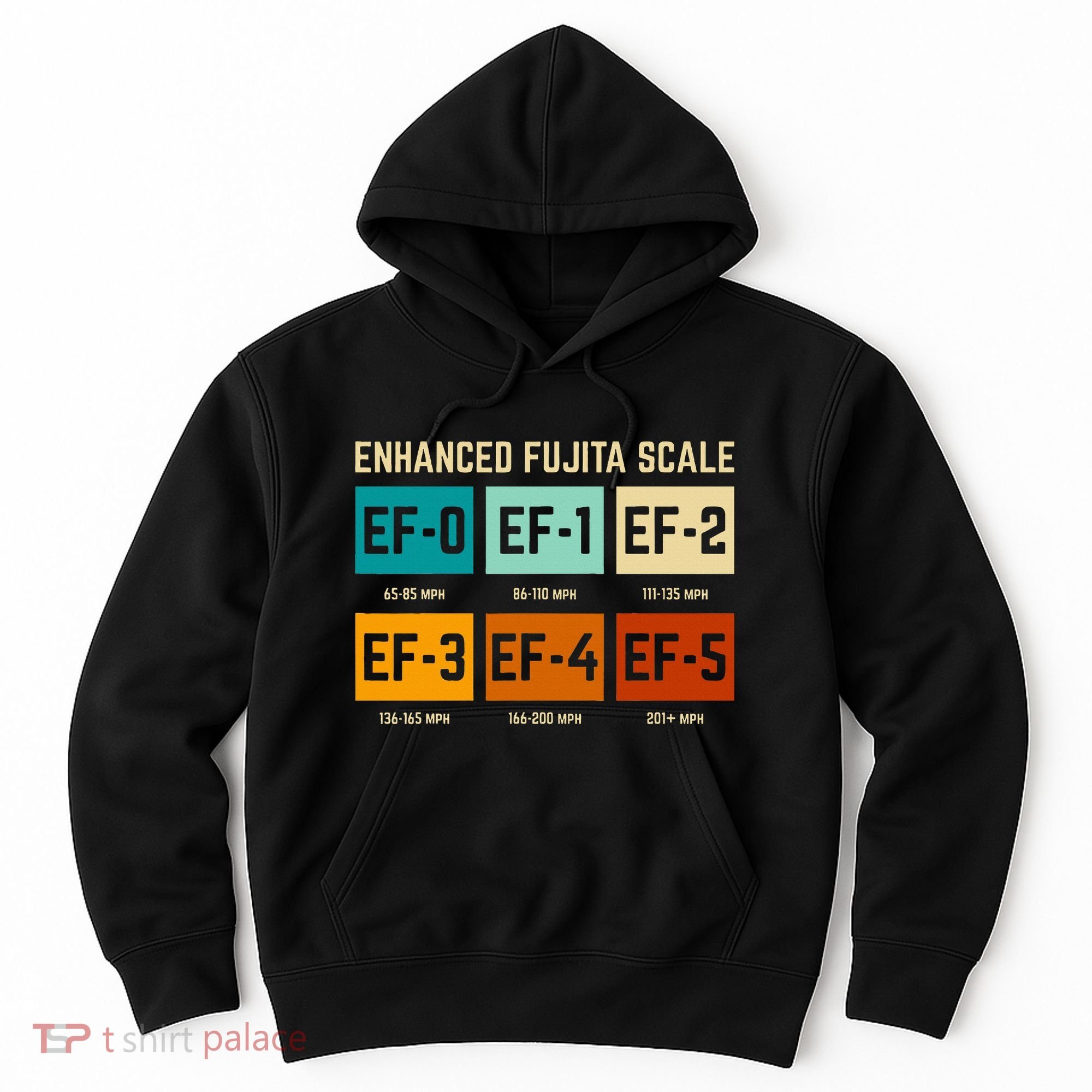 Enhanced Fujita Scale Tornado For Retro Storm Chaser Hoodie