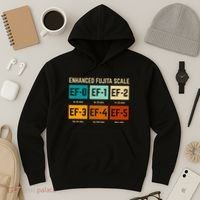 Enhanced Fujita Scale Tornado For Retro Storm Chaser Hoodie thumb 3