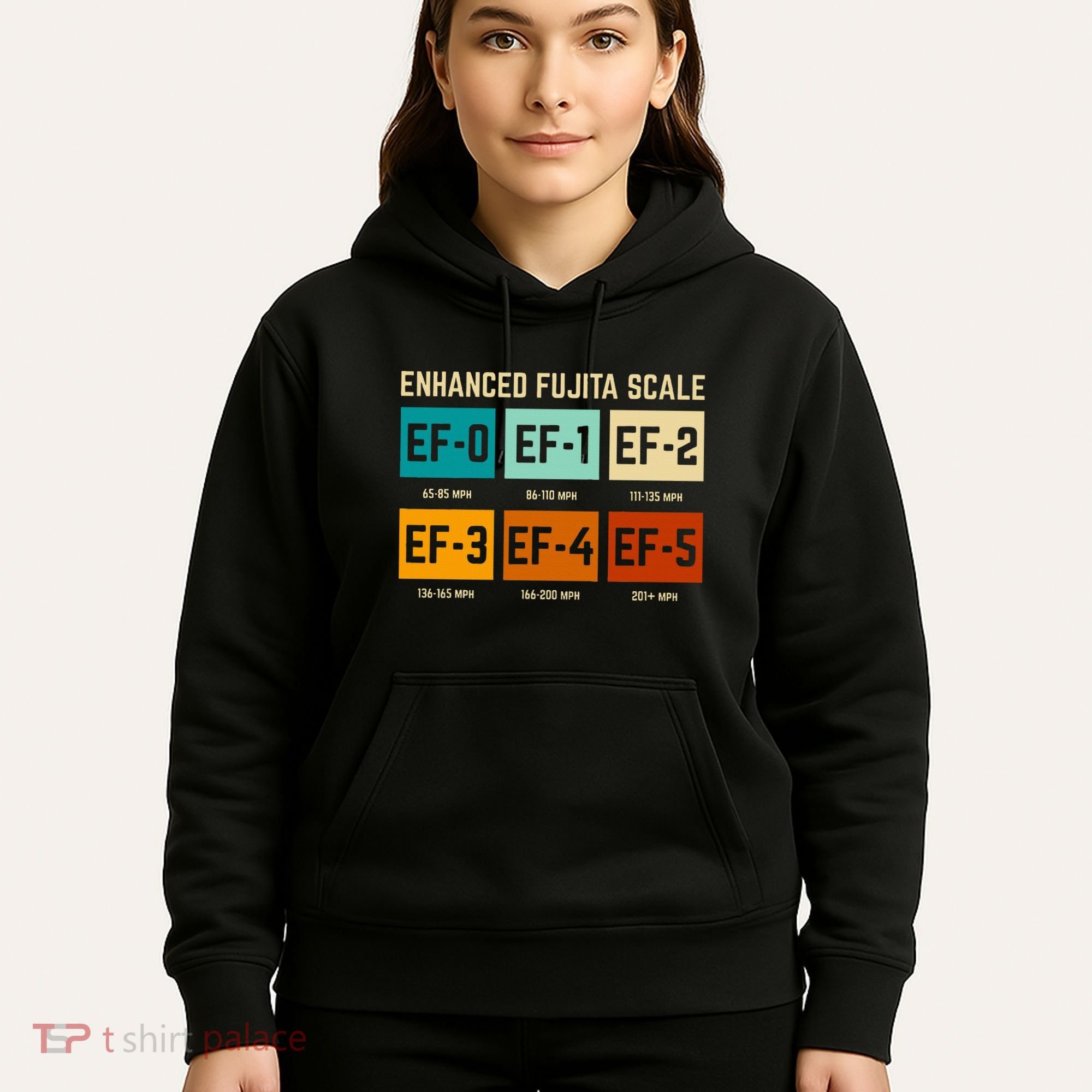 Enhanced Fujita Scale Tornado For Retro Storm Chaser Hoodie