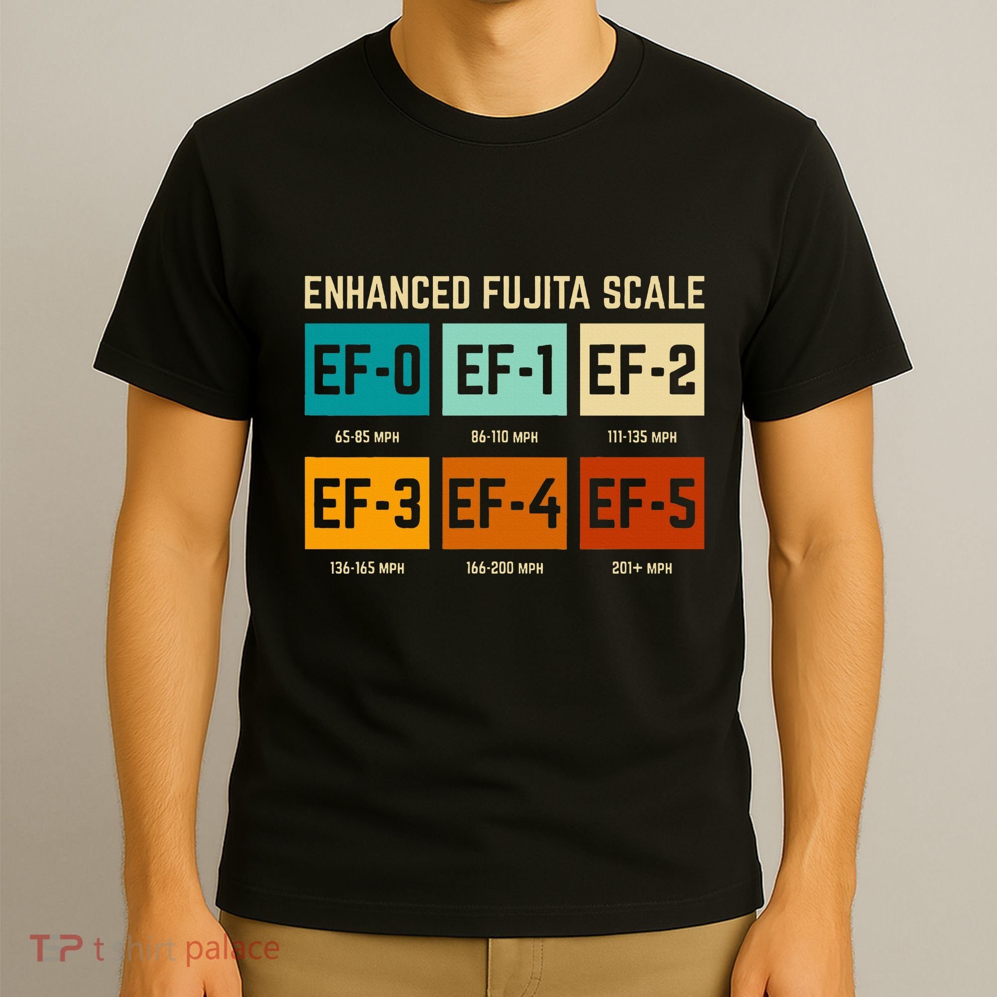 Enhanced Fujita Scale Tornado For Retro Storm Chaser T-Shirt