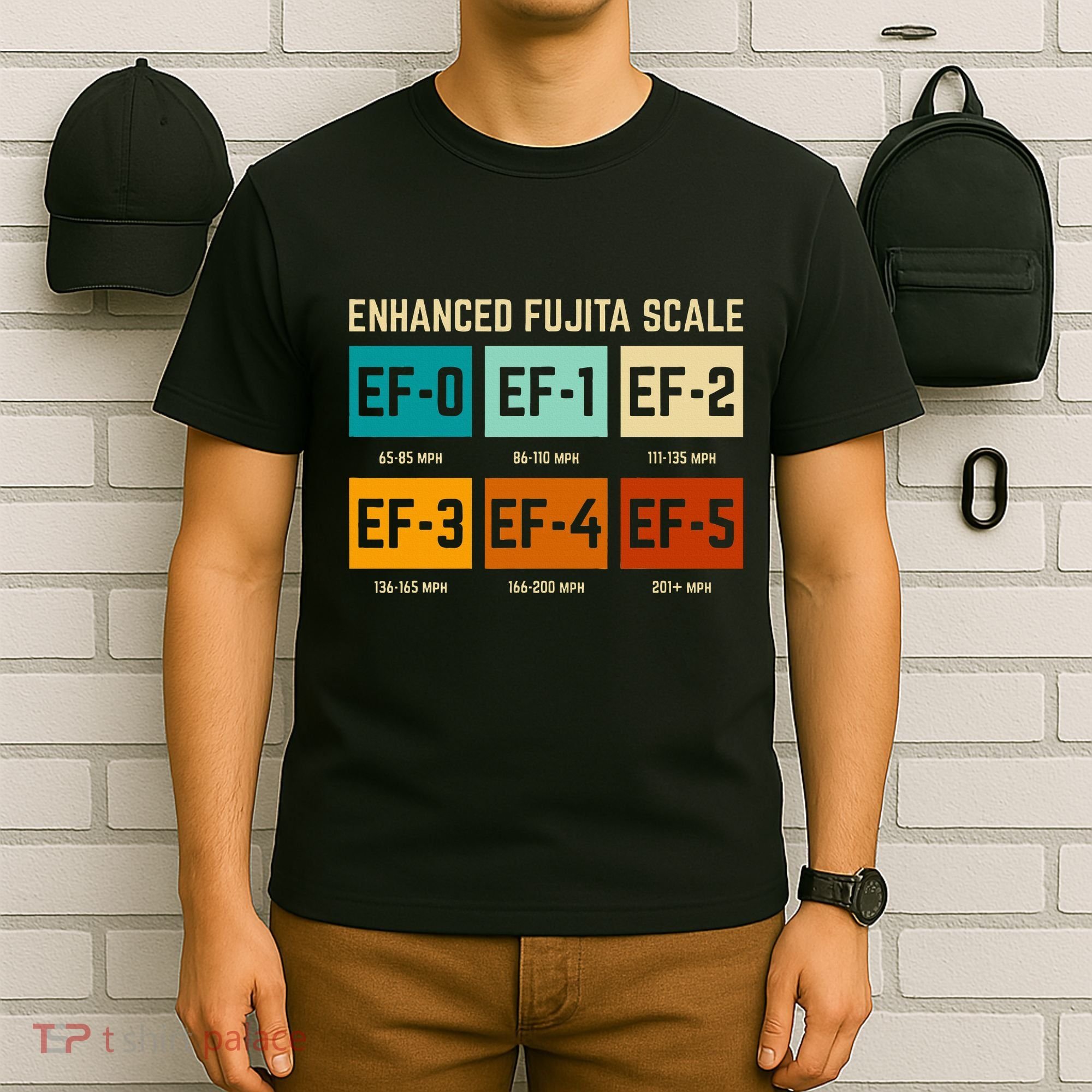 Enhanced Fujita Scale Tornado For Retro Storm Chaser T-Shirt