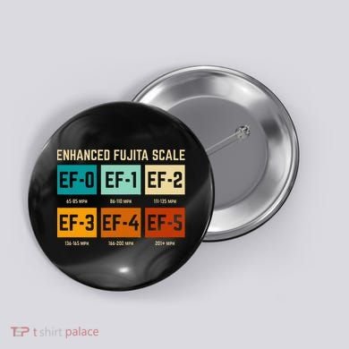 Enhanced Fujita Scale Tornado For Retro Storm Chaser Button