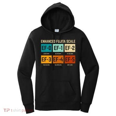 Enhanced Fujita Scale Tornado For Retro Storm Chaser Women's Hoodie