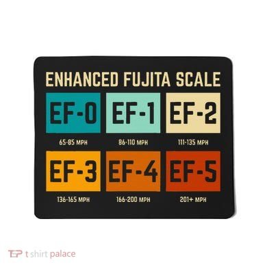 Enhanced Fujita Scale Tornado For Retro Storm Chaser Mousepad