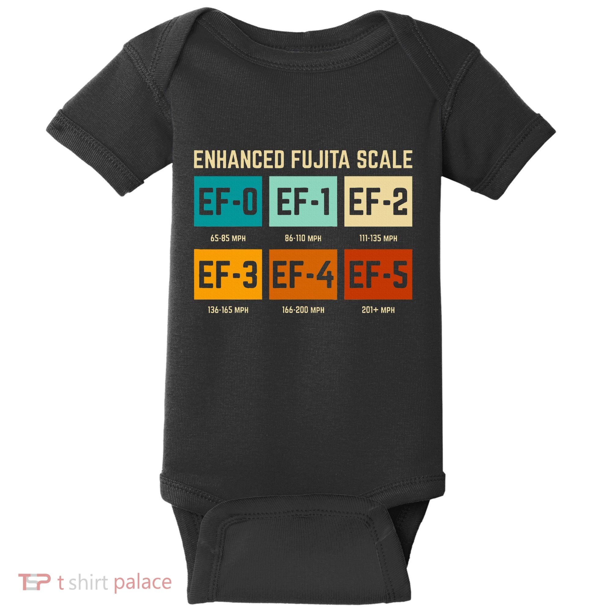 Enhanced Fujita Scale Tornado For Retro Storm Chaser Baby Bodysuit