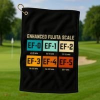 Enhanced Fujita Scale Tornado For Retro Storm Chaser Golf Towel thumb 1