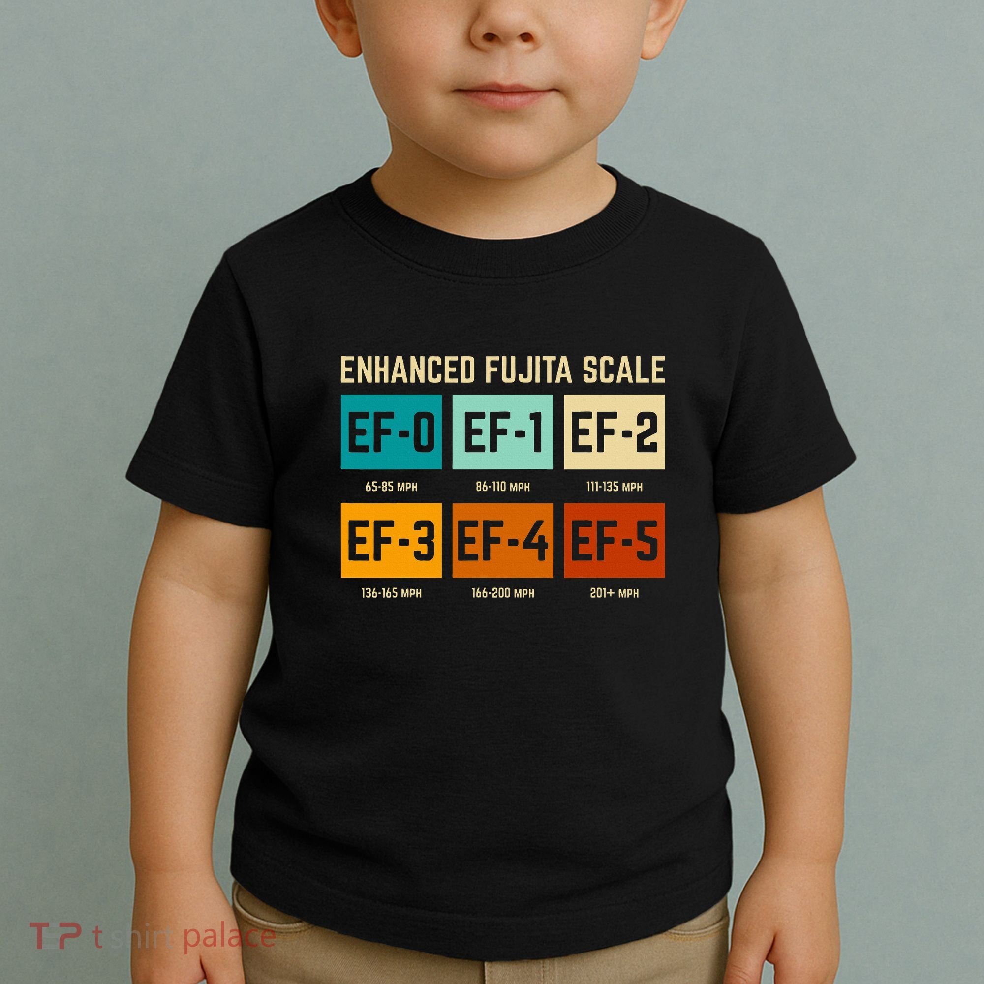 Enhanced Fujita Scale Tornado For Retro Storm Chaser Toddler T-Shirt