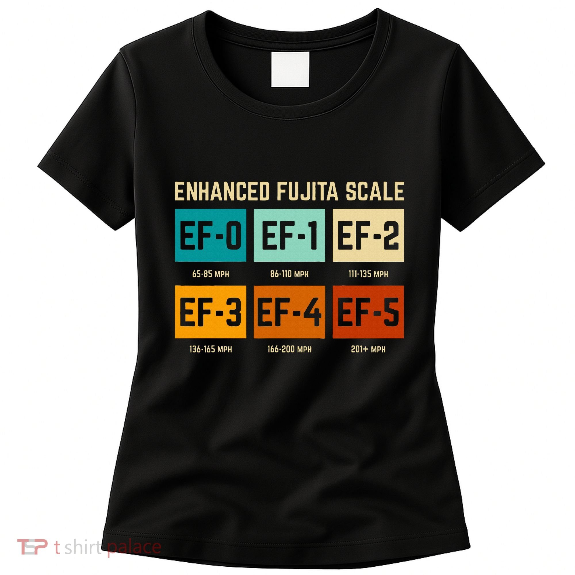 Enhanced Fujita Scale Tornado For Retro Storm Chaser Women's T-Shirt