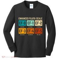 Enhanced Fujita Scale Tornado For Retro Storm Chaser Kids Long Sleeve Shirt thumb 0