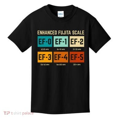 Enhanced Fujita Scale Tornado For Retro Storm Chaser Kids T-Shirt