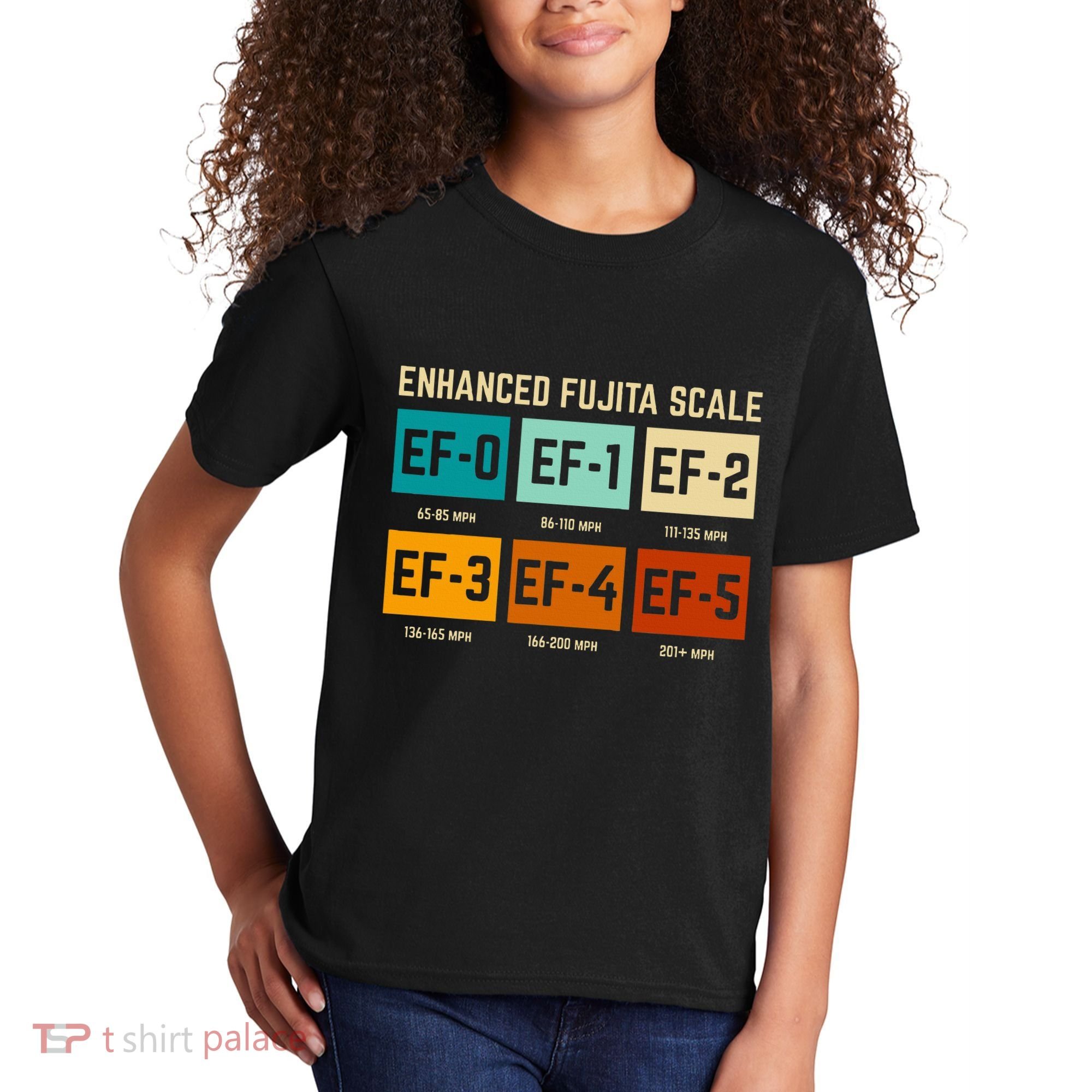 Enhanced Fujita Scale Tornado For Retro Storm Chaser Kids T-Shirt