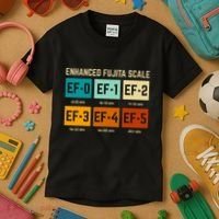 Enhanced Fujita Scale Tornado For Retro Storm Chaser Kids T-Shirt thumb 3
