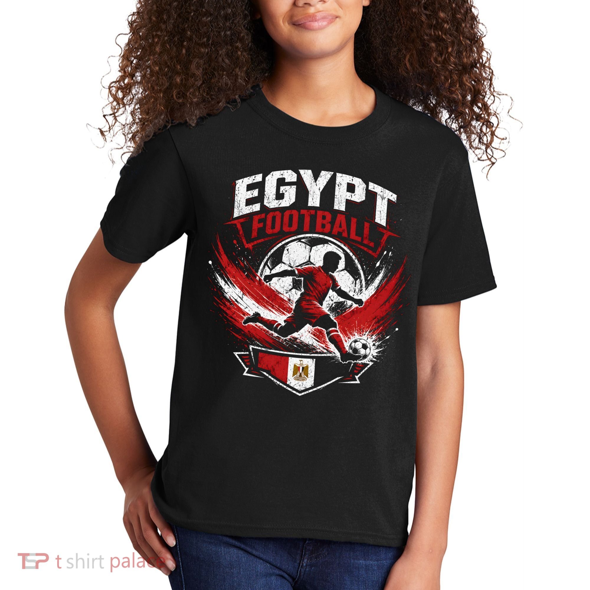 Egypt Football Soccer Player Team Fan Kids T-Shirt