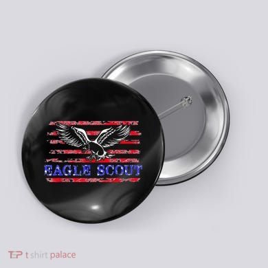 Eagle Flag Scout Gift Button