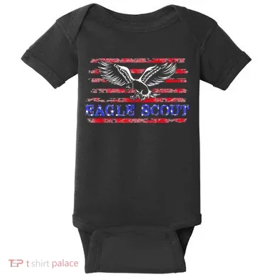 Eagle Flag Scout Gift Baby Bodysuit